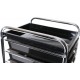 Seville Classics 10-Drawer Multipurpose Mobile Rolling Utility Storage Organizer with Tray Cart, Translucent Black