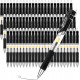 Geyoga 90 Pcs Gel Ink Pens Bulk Fine Point 0.5mm Metal Tip Retractable Gel Pens Ballpoint Pens Rubber Grip Smooth Pens for Office Back to School (Black)