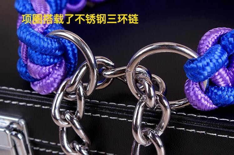 Double-Strand-Rope-Large-Dog-Leashes-Metal-P-Chain-Buckle-National-Color-Pet-Traction-Rope-Collar-Set-For-Big-Dogs-12m-Length-13