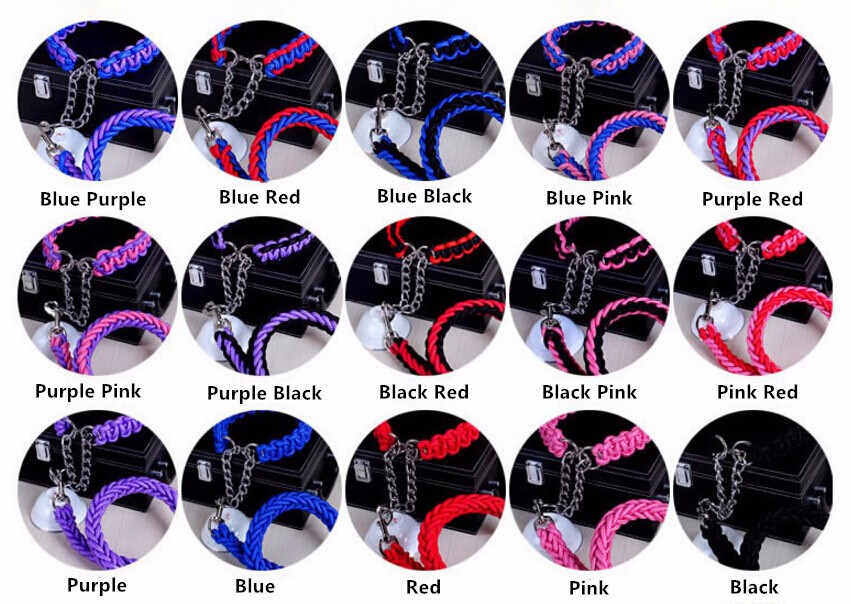 Double-Strand-Rope-Large-Dog-Leashes-Metal-P-Chain-Buckle-National-Color-Pet-Traction-Rope-Collar-Set-For-Big-Dogs-12m-Length-6